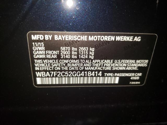 2016 BMW 750 I XDRI - WBA7F2C52GG418414
