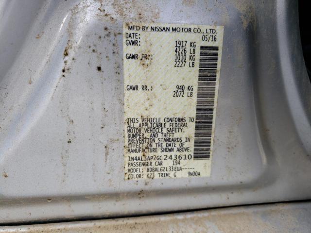 2016 NISSAN ALTIMA 2.5 - 1N4AL3AP2GC243610