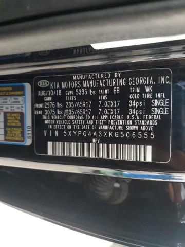 2019 KIA SORENTO L - 5XYPG4A3XKG506555
