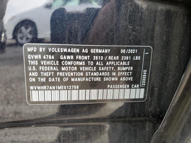 2021 VOLKSWAGEN ARTEON SEL - WVWHR7AN1ME012758