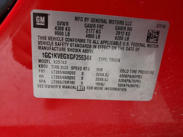 2016 CHEVROLET SILVER1500 - 1GC1KVEGXGF255344