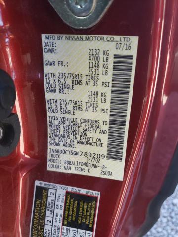 1N6BD0CT5GN789209 Nissan FRONTIER S
