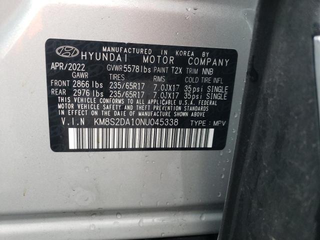 2022 HYUNDAI SANTA FE B - KM8S2DA10NU045338