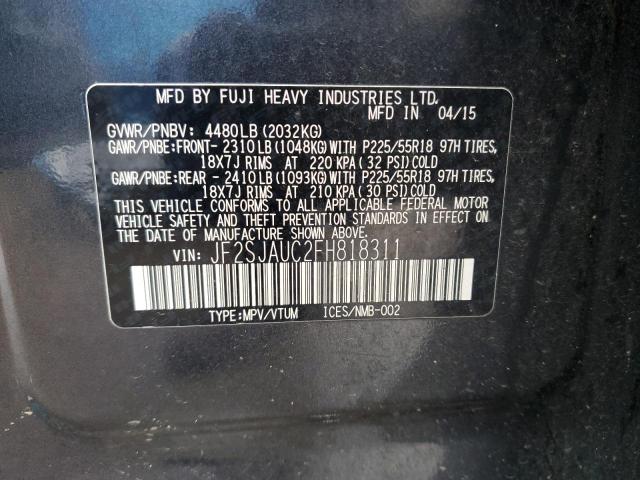 2015 SUBARU FORESTER 2 - JF2SJAUC2FH818311