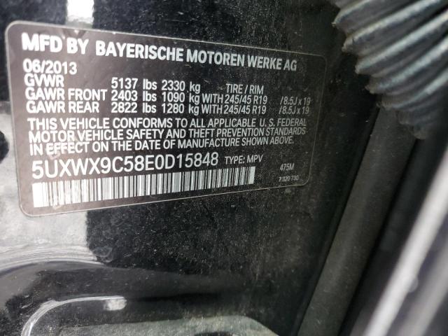 5UXWX9C58E0D15848 BMW X3
