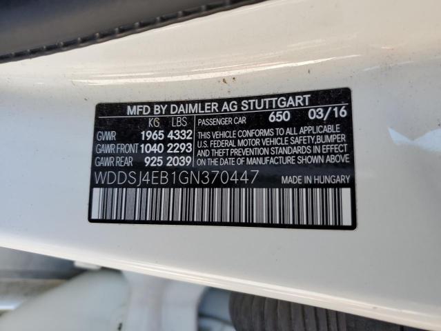 2016 MERCEDES-BENZ CLA 250 - WDDSJ4EB1GN370447