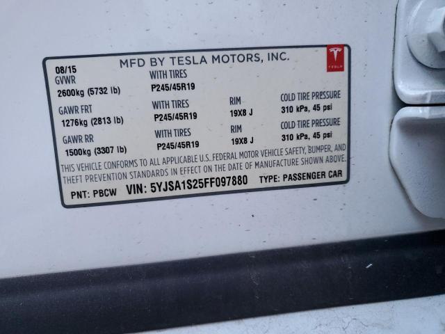 2015 TESLA MODEL S 70 - 5YJSA1S25FF097880