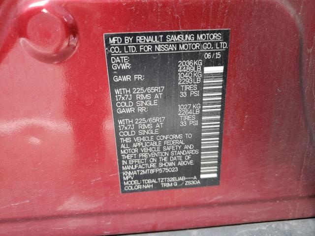 2015 NISSAN ROGUE S KNMAT2MT8FP575023