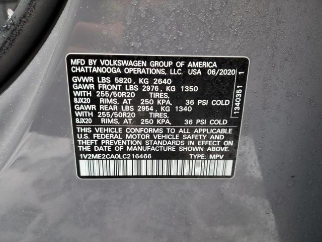 2020 VOLKSWAGEN ATLAS CROS - 1V2ME2CA0LC216466