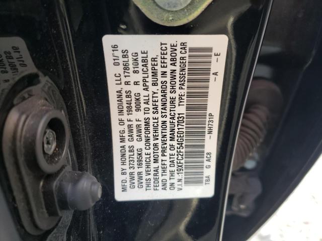 2016 HONDA CIVIC LX 19XFC2F54GE017031