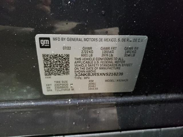 2022 CHEVROLET BLAZER 3LT - 3GNKBJRSXNS218239