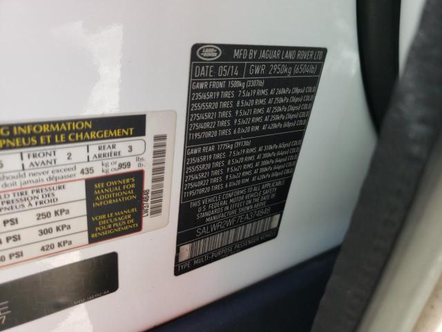 SALWR2WF7EA374848 Land Rover RANGEROVER