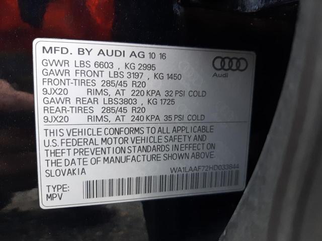 2017 AUDI Q7 PREMIUM - WA1LAAF72HD033844