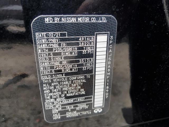 2021 INFINITI QX50 LUXE 3PCAJ5BA8MF118907