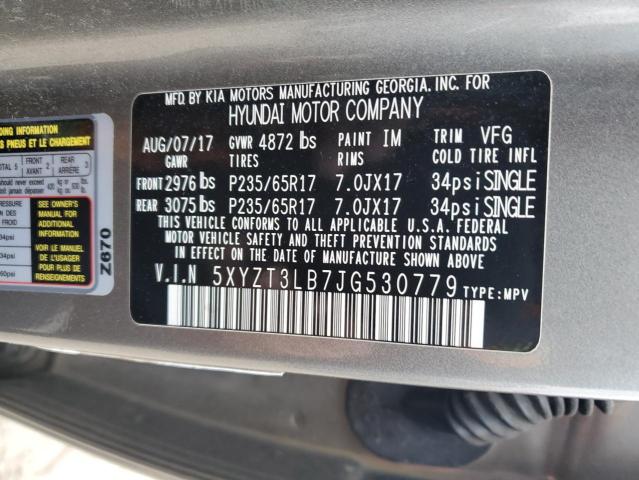 2018 HYUNDAI SANTA FE S - 5XYZT3LB7JG530779