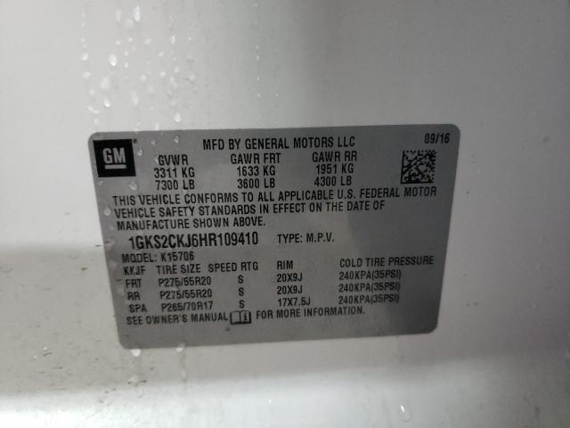 1GKS2CKJ6HR109410 GMC YUKON DENALI
