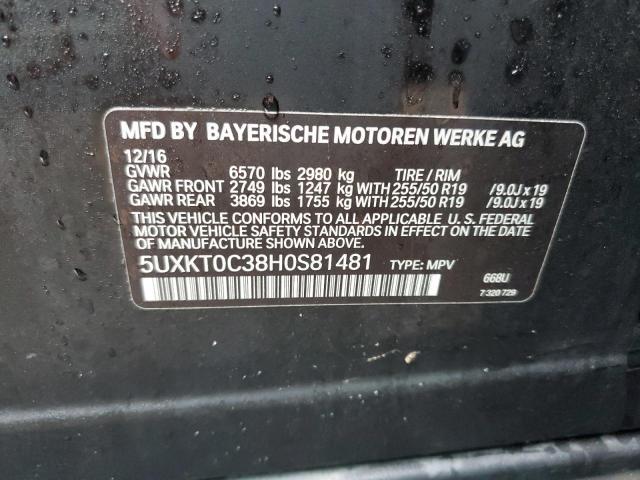 5UXKT0C38H0S81481 BMW X5