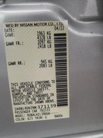 2022 NISSAN ALTIMA SV 1N4BL4DV2NN371139