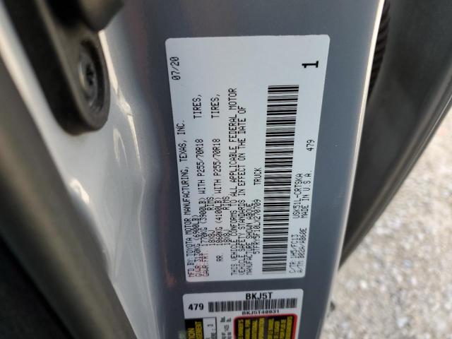 2020 TOYOTA TUNDRA DOU 5TFRY5F10LX270709