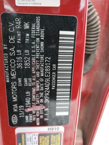 3KPA24AD9LE289172 KIA Rio