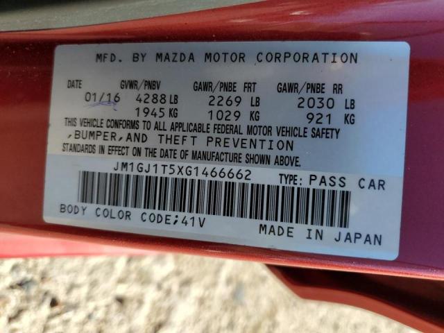 2016 MAZDA 6 TOURING - JM1GJ1T5XG1466662