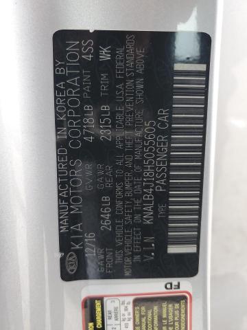 2017 KIA CADENZA PR - KNALB4J18H5055605
