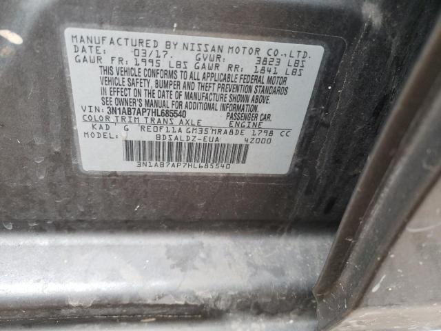 3N1AB7AP7HL685540 Nissan SENTRA S