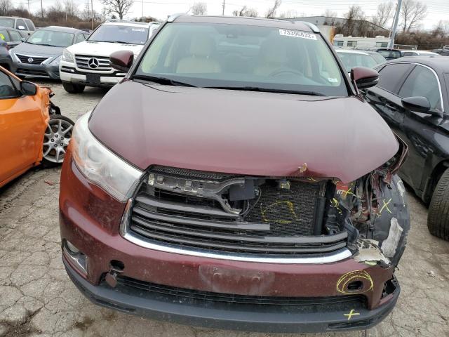 VIN 5TDYKRFH4ES021663 2014 Toyota Highlander, Limited no.5