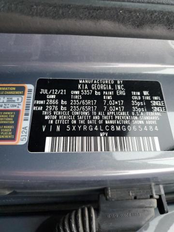 5XYRG4LC8MG065484 KIA SORENTO LX