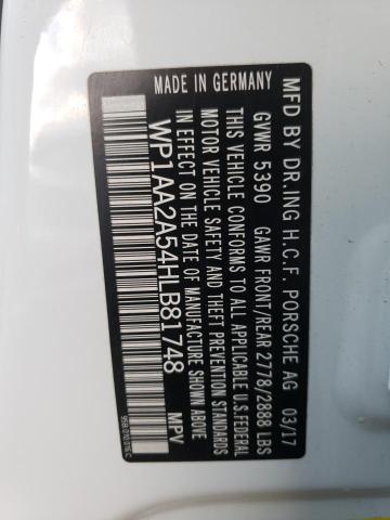 2017 PORSCHE MACAN - WP1AA2A54HLB81748