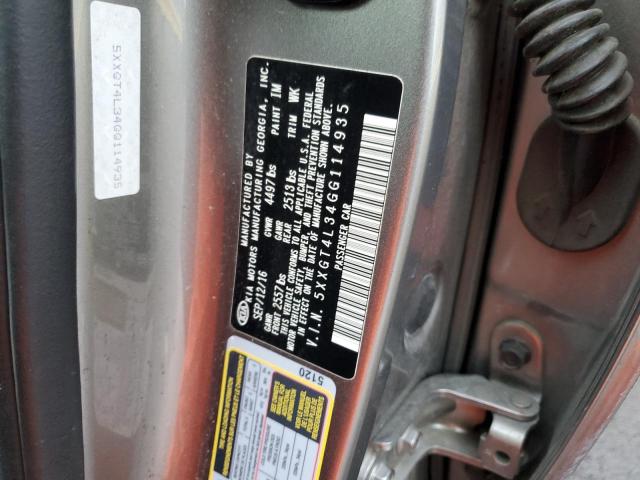 5XXGT4L34GG114935 KIA Optima Lx