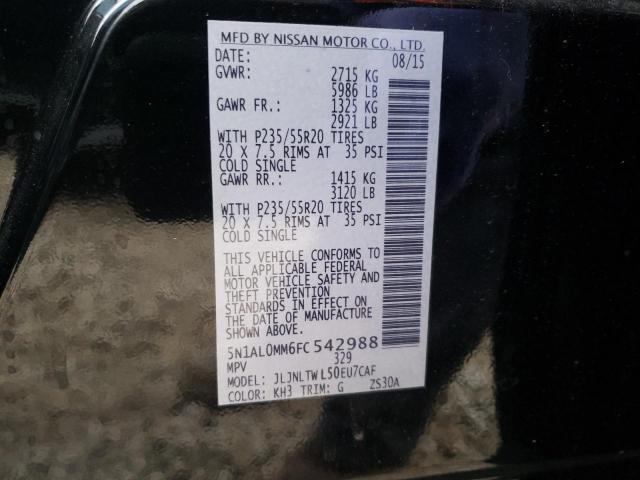 2015 INFINITI QX60 5N1AL0MM6FC542988