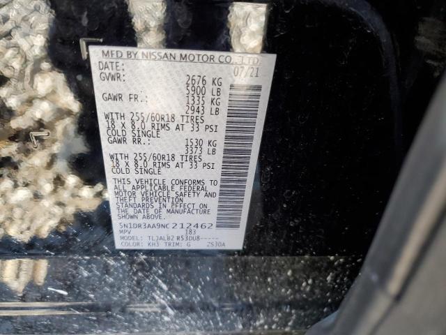 2022 NISSAN PATHFINDER 5N1DR3AA9NC212462