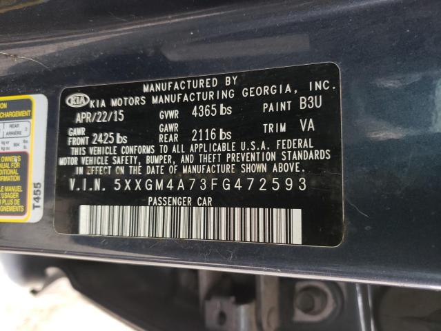 5XXGM4A73FG472593 KIA Optima Lx