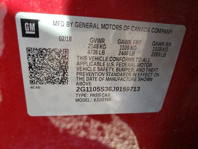 2018 CHEVROLET IMPALA LT - 2G1105S36J9159713