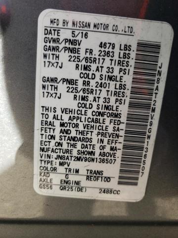 2016 NISSAN ROGUE S - JN8AT2MV9GW136507