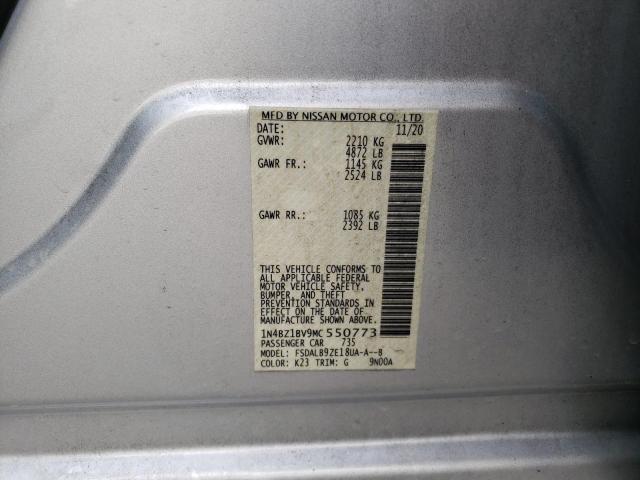 2021 NISSAN LEAF S PLU - 1N4BZ1BV9MC550773