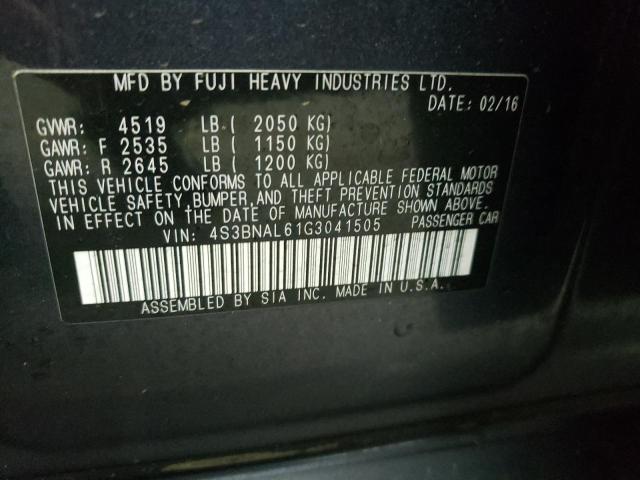 2016 SUBARU LEGACY 4S3BNAL61G3041505