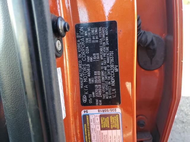 KNDPCCA20B7163751 KIA Sportage Ex