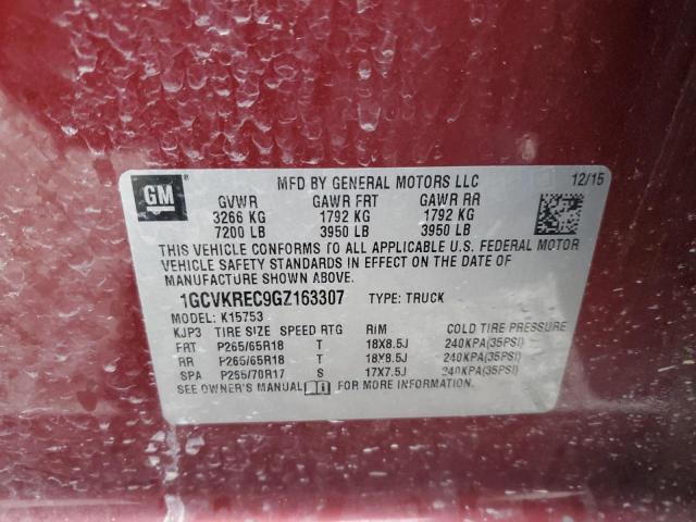 2016 CHEVROLET SILVERADO - 1GCVKREC9GZ163307