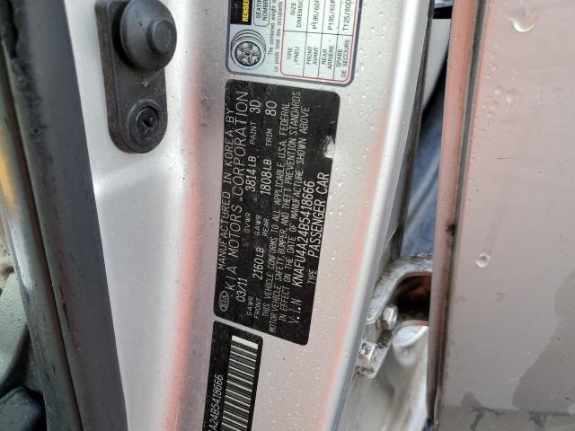 KNAFU4A24B5418666 KIA FORTE EX