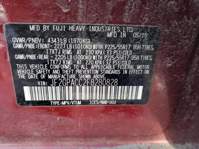 JF2GPACC2F8280828 Subaru Xv Crosstrek 2.0 Premium