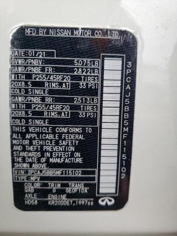 2021 INFINITI QX50 LUXE 3PCAJ5BB5MF115102