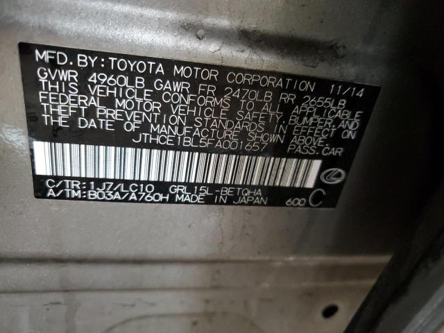 2015 LEXUS GS 350 - JTHCE1BL5FA001657