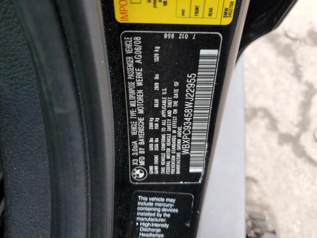 WBXPC93458WJ22955 BMW X3 3.0SI