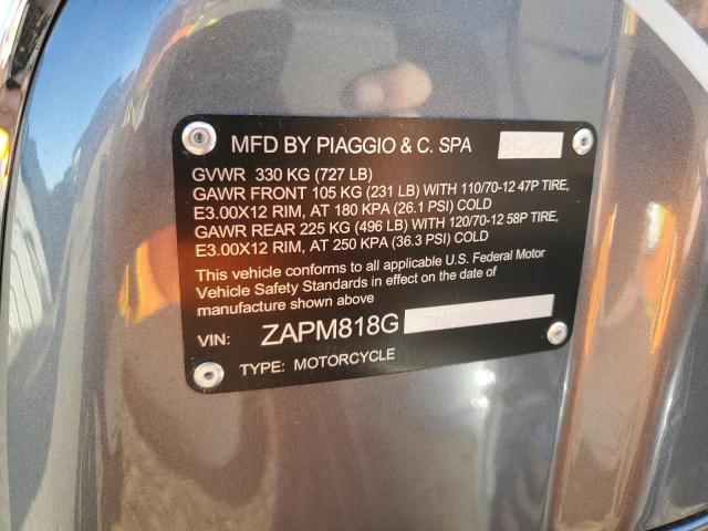 2022 VESPA PRIMAVERA ZAPM818G3N5907805