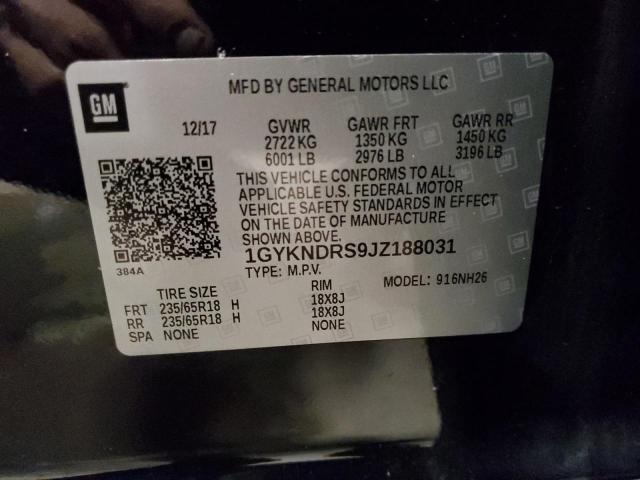 2018 CADILLAC XT5 LUXURY 1GYKNDRS9JZ188031