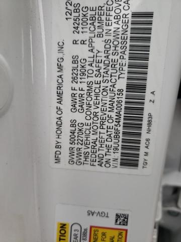 19UUB6F54MA006158 Acura Tlx Tech A