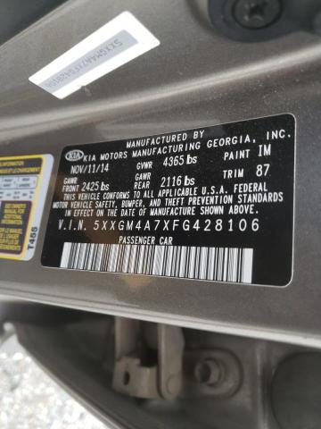 5XXGM4A7XFG428106 KIA Optima Lx