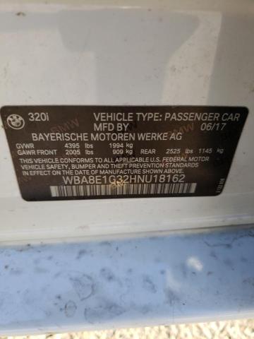 2017 BMW 320 I - WBA8E1G32HNU18162